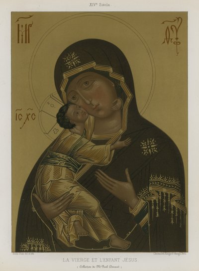 The Virgin Mary with the baby Jesus by French School