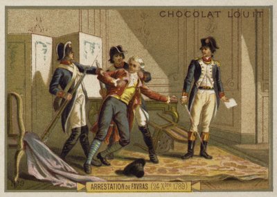 The arrest of the Marquis de Favras, 24 December 1789 by French School