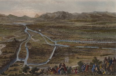 The Battle of Cassano on 16th August 1705 (engraved by Chavanne) by French School