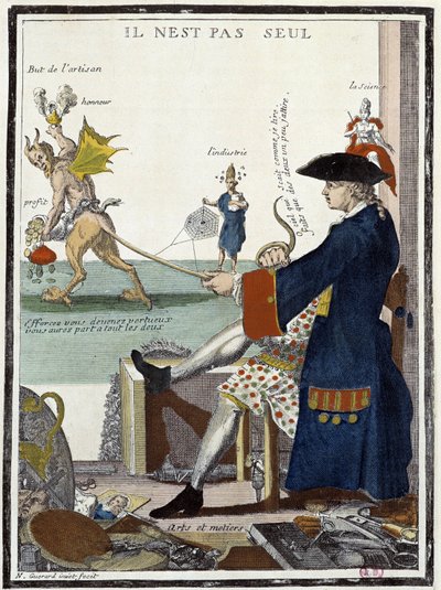 The craftsman pulls the devil by the tail - Popular Imaging by French School