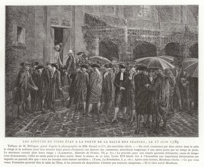 The Deputies of the Third Estate at the Door of the Salle des Seances, 23 June 1789 by French School