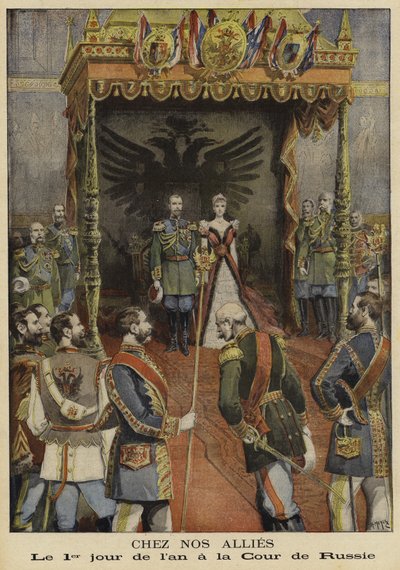 The first day of the new year at the Imperial Court of Russia by French School