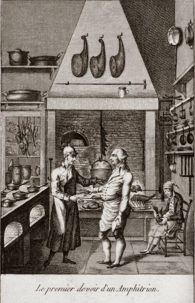 The first duty of an Amphitrion - engraving in 