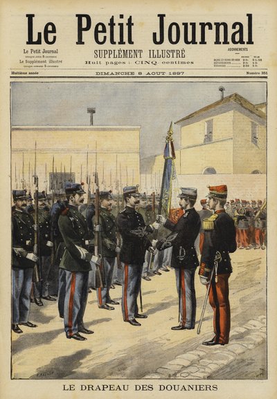 The flag of the customs officers, Bordeaux, France, 1897 by French School