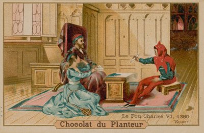 The fool and Charles VI, King of France by French School