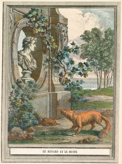 The fox and the bust by French School