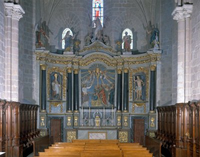 The interior of the church of Pear on Life in Vendée by French School