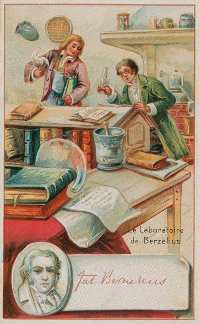 The laboratory of Swiss chemist Jons Jacob Berzelius by French School