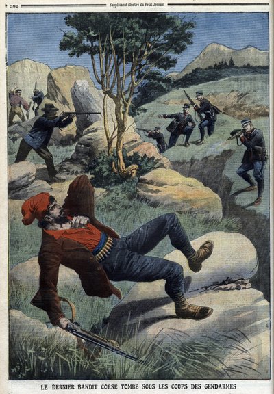 The Last Corsican Bandit Falls Under the Blows of the Gendarmes by French School