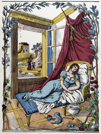 The Lazy - Image of Epinal Pellerin, Engraved by Georgin by French School