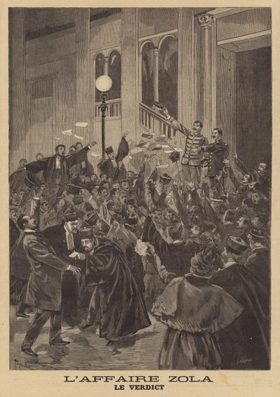The libel trial of Emile Zola by French School