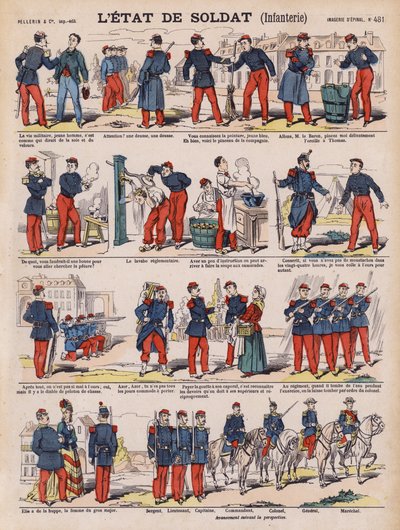 The life of a French infantry soldier by French School