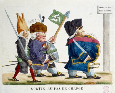The Output at the Charge Step (engraving) by French School