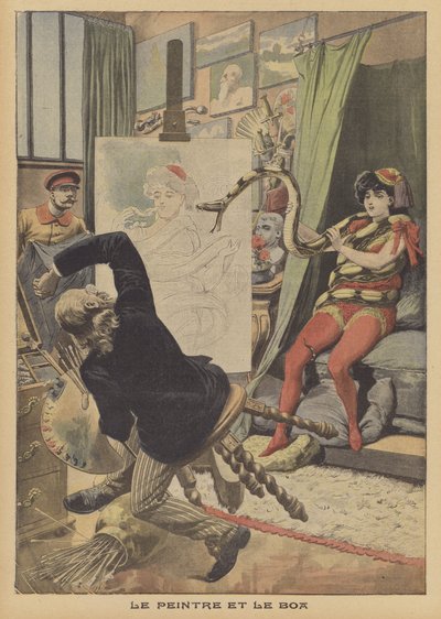 The painter and the boa constrictor by French School