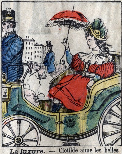 The Seven Deadly Sins: Lust. Epinal Imaging Late 19th Century by French School