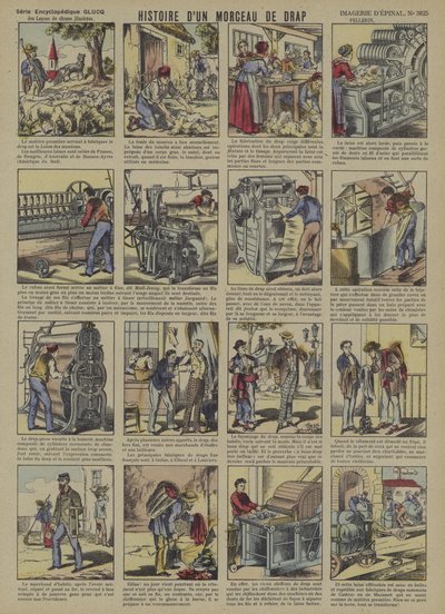 The story of a piece of woollen cloth by French School