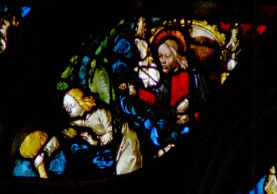 The West Rose Window Depicting a Scene from the Book of Revelation: Seventh Vial is Emptied into the Air by French School
