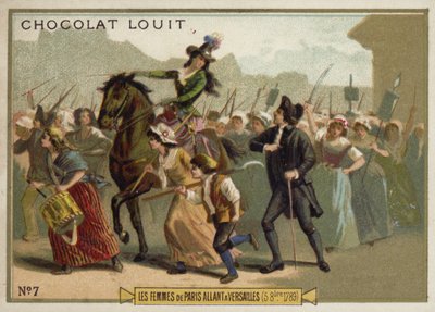 The women of Paris marching on Versailles, French Revolution, 5 October 1789 by French School