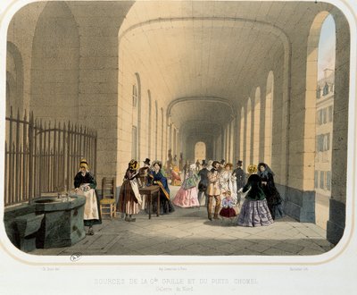 Thermalism: view of the source of the large grid and the Chomel well, gallery of the north by French School