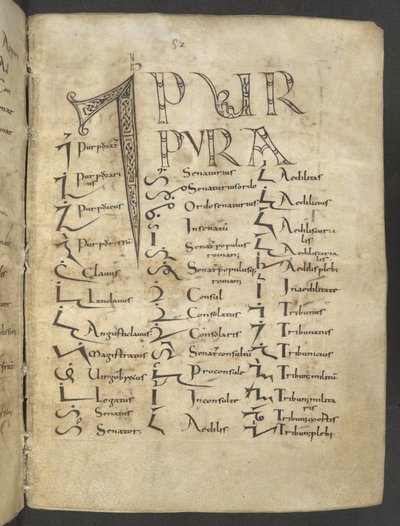 Tironian Manuscript, MS 37518 f.27r, Paris, Saint-Germain-des-Prés by French School
