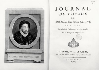 Title page and frontispiece with portrait of the author by A. de Saint Aubin, from 