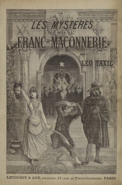 Title page illustration for Les Mysteres de la Franc-Maçonnerie Devoiles by French School