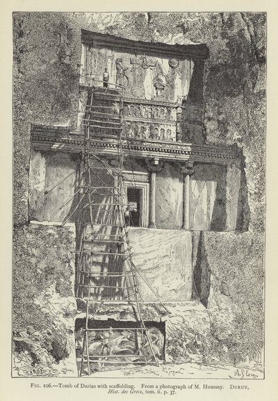 Tomb of Darius with Scaffolding by French School