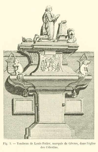 Tomb of Louis Potier, Marquis of Gevres, in the church of the Celestins by French School