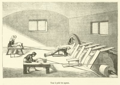 Agate Polishing Lathe (engraving) by French School