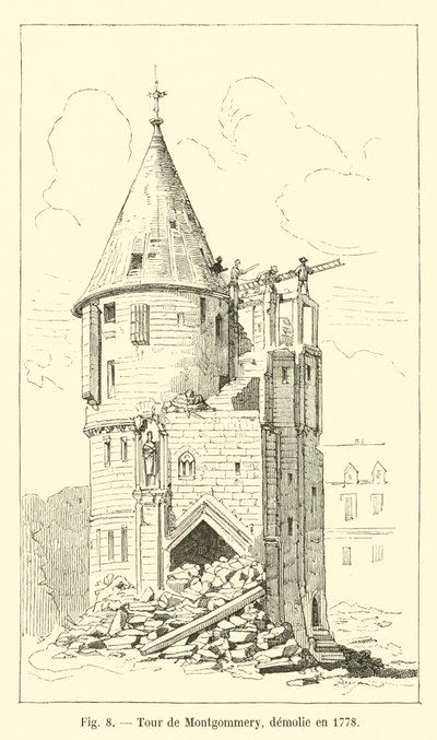 Montgommery Tower, demolished in 1778 by French School