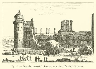 Northeast tower of the Louvre, around 1650, after I Sylvestre by French School