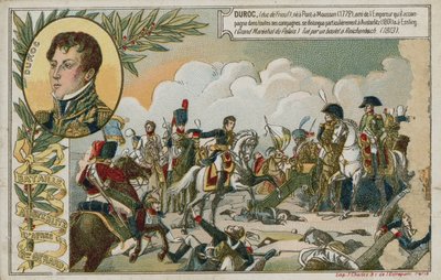 Trade card with an image depicting the Battle of Austerlitz by French School