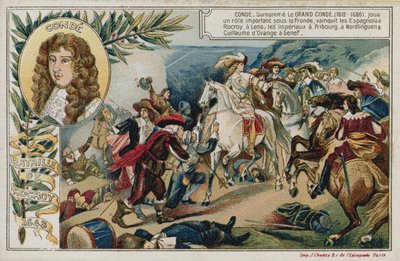 Trade card with an image depicting the Battle of Rocroi by French School