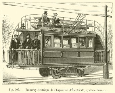 Electric Tramway of the Electricity Exhibition, Siemens System by French School