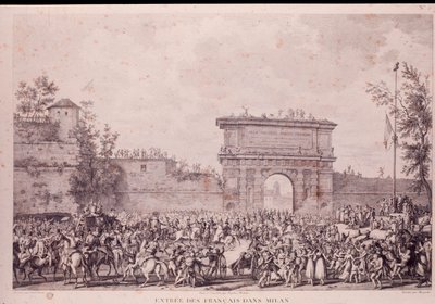 Triumphal entry of the French troops under Napoleon Bonaparte in Milan, May 15 by French School