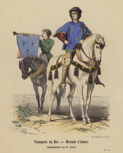 Trumpeter of the King, Herald of Arms, Early 15th Century by French School