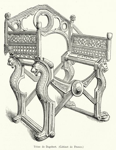 Throne of Dagobert by French School
