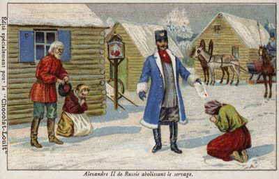 Tsar Alexander II of Russia Abolishing Serfdom by French School