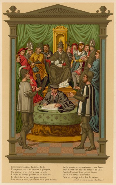 Two Chevaliers Holding an Argument about the Immaculate Conception by French School