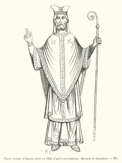 Ulger, Bishop of Angers, Died in 1149, After His Tomb by French School