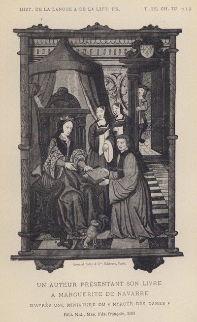 An Author Presenting His Book to Marguerite de Navarre by French School