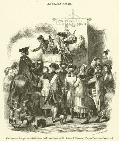 A French Charlatan in the Eighteenth Century (engraving) by French School