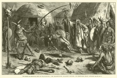 A Medical Examination Among the Red Indians (engraving) by French School