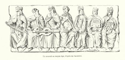 A Concert in the Middle Ages; after a Bas-Relief by French School