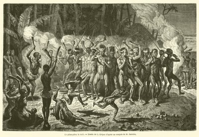 A Pilou-Pilou at Night (engraving) by French School