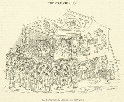 A Chinese theater, in a public square by French School