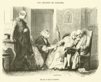 A Legend of Cologne (engraving) by French School