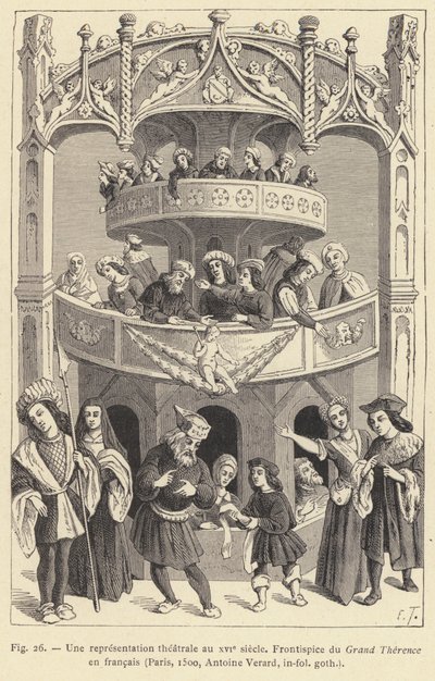 A Theatrical Performance in the 16th Century by French School
