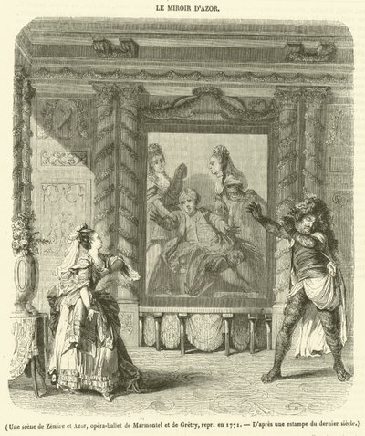 A scene from Zemire and Azor, opera-ballet by Marmontel and Gretry, performed in 1771 by French School