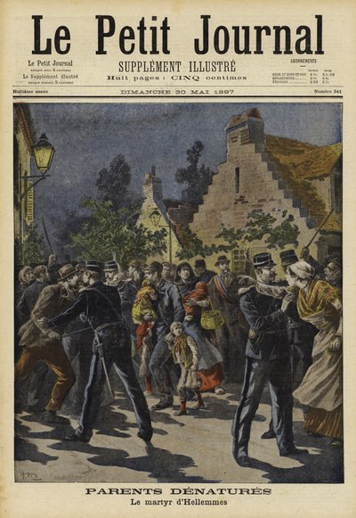 Unnatural parents, Hellemmes, France, 1897 by French School